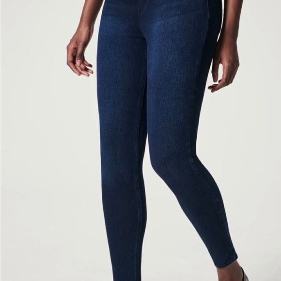 NWT SPANXS Jean-ish leggings blue size Large - Picture 2 of 7